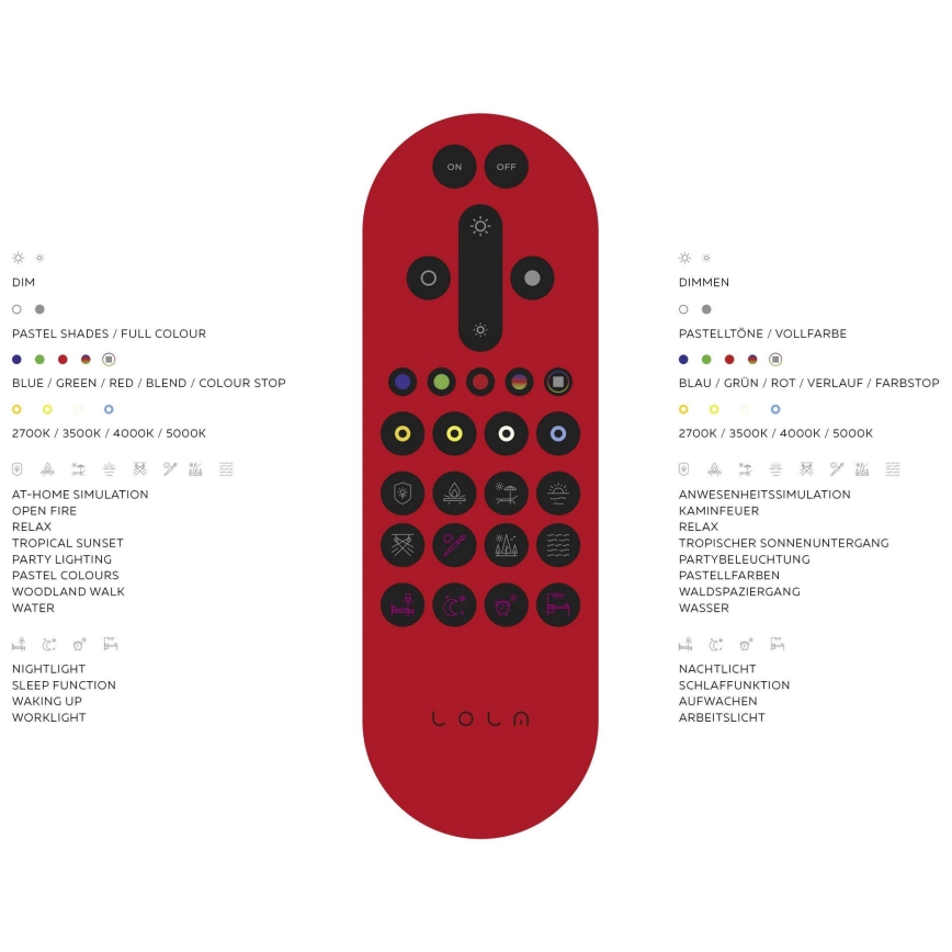 Leuchten Direkt 14742-16 - LED RGB Prigušiva stropna svjetiljka JUPI LOLASMART LED/18W/230V Tuya 2700-5000K + daljinski upravljač