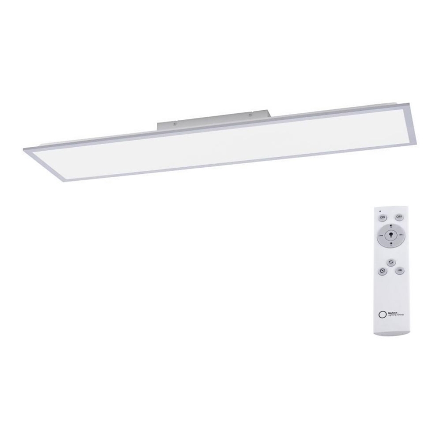 Leuchten Direkt 14757-21 - LED Prigušivi ugradbeni panel FLAT LED/36W/230V 2700-5000K srebrna + daljinski upravljač