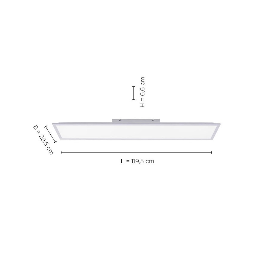 Leuchten Direkt 14757-21 - LED Prigušivi ugradbeni panel FLAT LED/36W/230V 2700-5000K srebrna + daljinski upravljač