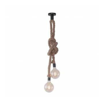 Leuchten Direkt 15482-18 - Luster na sajli ROPE 2xE27/60W/230V