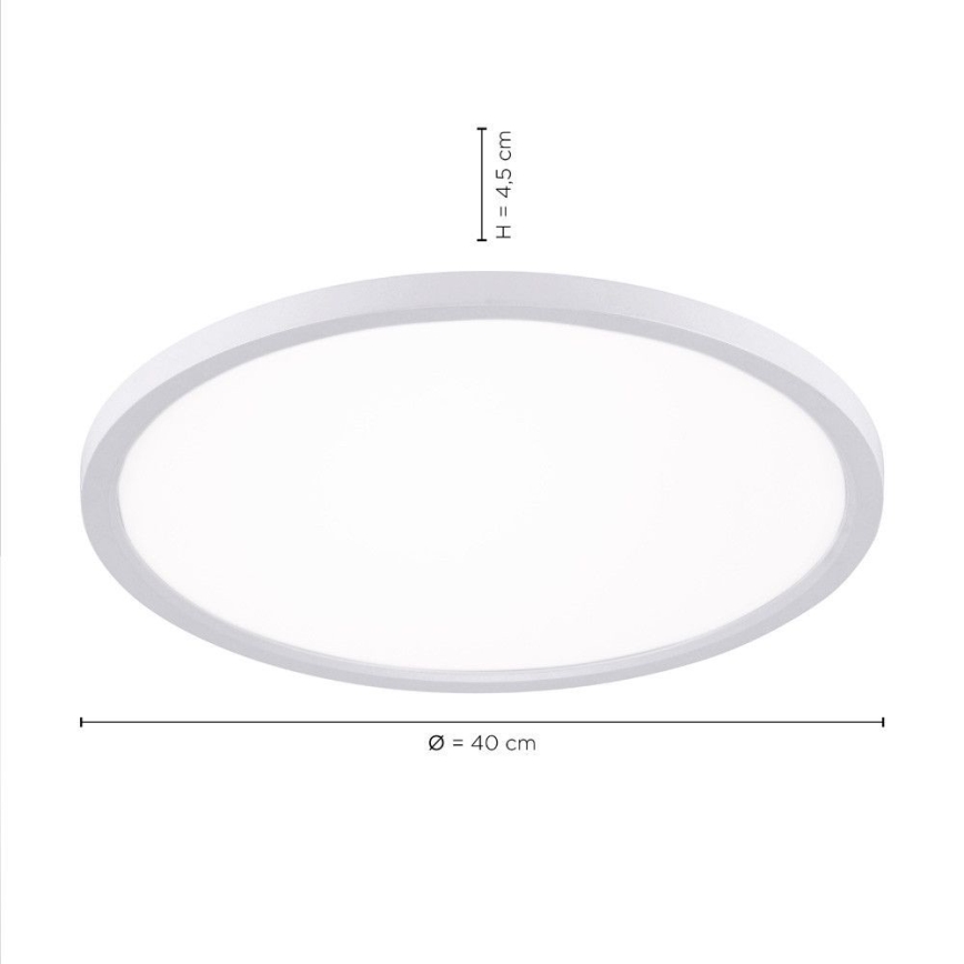 Leuchten Direkt 15571-16 - LED Prigušiva stropna svjetiljka FLAT LED/23,5W/230V 2700-5000K + daljinski upravljač