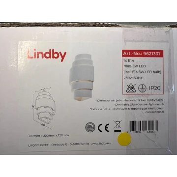 Lindby - LED Prigušiva zidna svjetiljka MARIT 1xE14/5W/230V