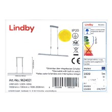 Lindby - LED Prigušivi luster na sajli SLADJA LED/24W/230V