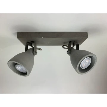 Lindby - LED Reflektorska svjetiljka KADIGA 2xGU10/5W/230V beton