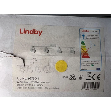 Lindby - LED Reflektorska svjetiljka SULAMITA 4xGU10/5W/230V