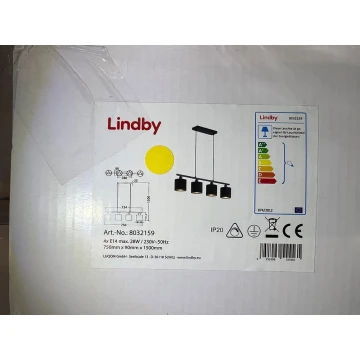 Lindby - Luster na sajli VASILIA 4xE14/28W/230V