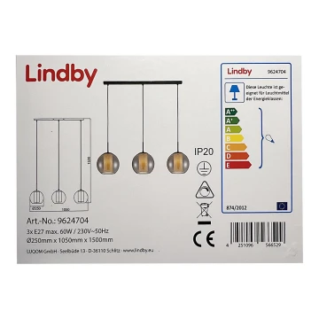 Lindby - Luster na sajli YELA 3xE27/60W/230V