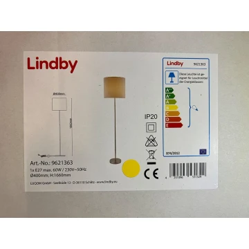 Lindby - Podna lampa PARSA 1xE27/60W/230V