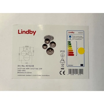 Lindby - Viseći luster ROBYN 2xE27/40W/230V + 2xE27/25W/230V