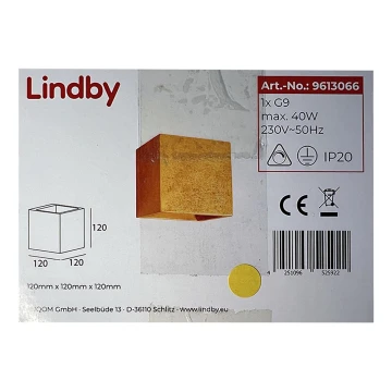 Lindby - Zidna svjetiljka YADE 1xG9/20W/230V