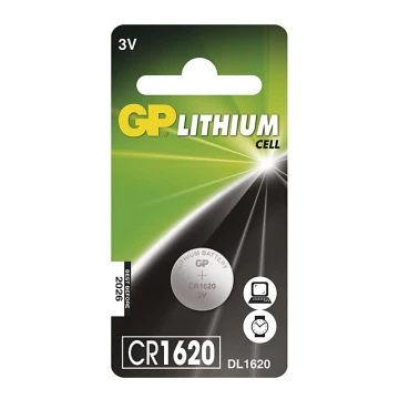 Litijska gumbasta baterija CR1620 GP LITHIUM 3V/75 mAh