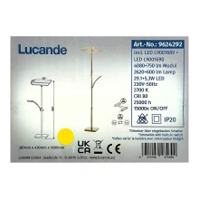 Lucande - LED Prigušiva podna lampa PARTHENA LED/29,1W/230V + LED/5,3W/230V