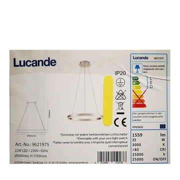 Lucande - LED Prigušivi luster na sajli LYANI LED/20,5W/230V