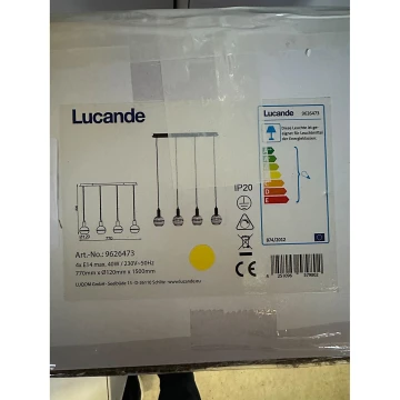 Lucande - Luster na sajli ABLY 4xE14/40W/230V