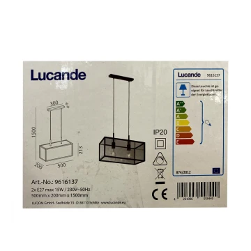 Lucande - Luster na sajli BEYZA 2xE27/15W/230