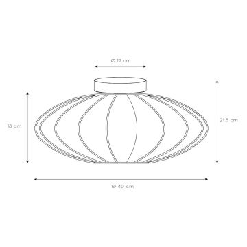 Lucide 03147/40/30 - Stropna svjetiljka CORINA 1xE27/40W/230V pr. 40 cm crna