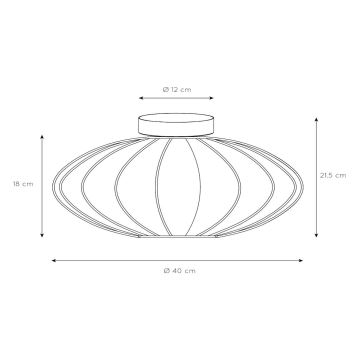 Lucide 03147/40/38 - Stropna svjetiljka CORINA 1xE27/40W/230V pr. 40 cm krem