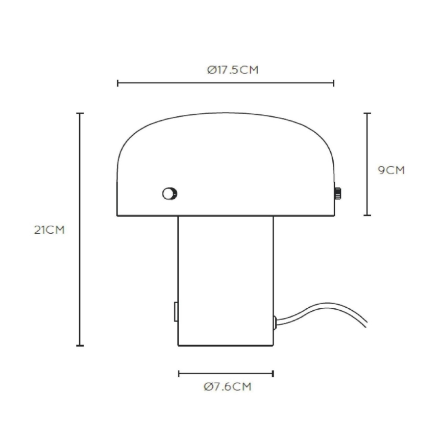 Lucide 05538/01/02 - Prigušiva stolna lampa na dodir TIMON 1xE14/10W/230V pr. 17,5 cm zlatna/bijela