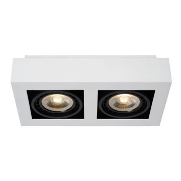 Lucide 09120/24/31 - LED Prigušiva reflektorska svjetiljka ZEFIX 2xGU10/12W/230V bijela