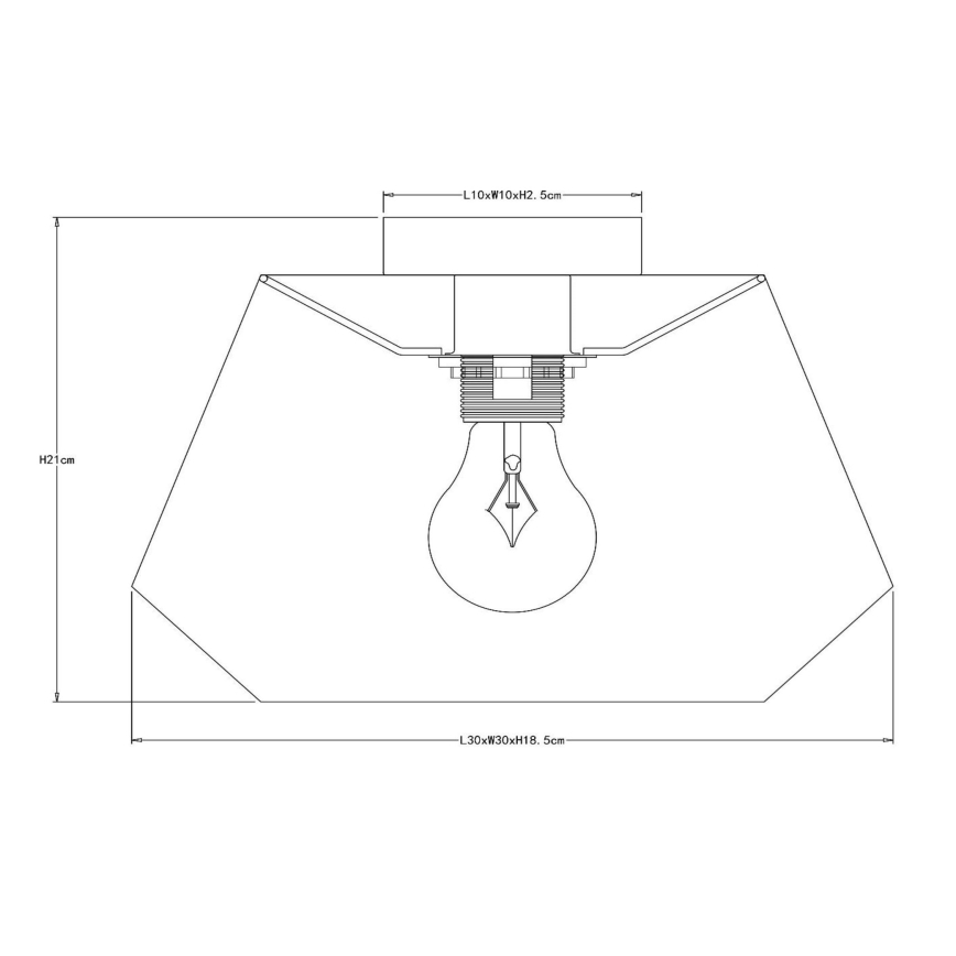 Lucide 10121/30/30 - Stropna svjetiljka JESSICA 1xE27/60W/230V crna