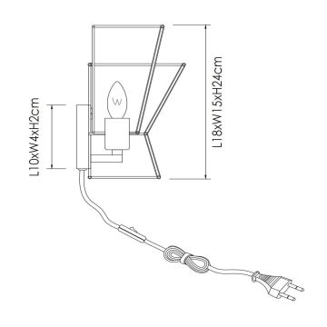 Lucide 10220/01/72 - Zidna svjetiljka TASMAN 1xE27/60W/230V bež