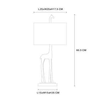 Lucide 10506/81/02 - Stolna lampa EXTRAVAGANZA MISS TALL 1xE27/60W/230V zlatna