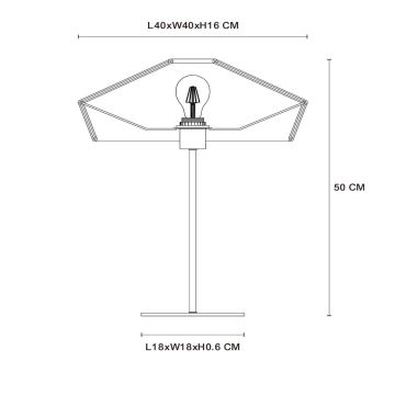 Lucide 10513/40/72 - Stolna lampa YUNKAI 1xE27/60W/230V smeđa