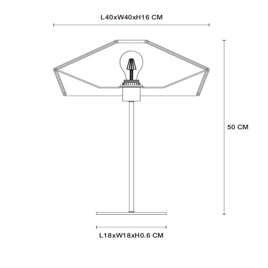 Lucide 10513/40/72 - Stolna lampa YUNKAI 1xE27/60W/230V smeđa