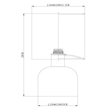 Lucide 10516/01/38 - Stolna lampa WOOLLY 1xE14/40W/230V krem