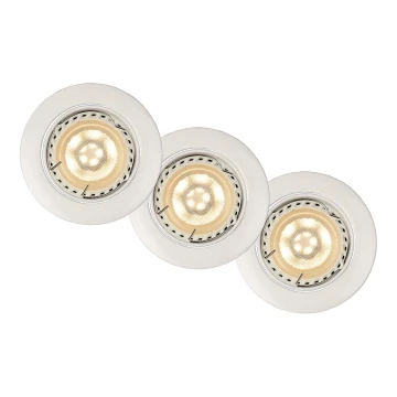 Lucide 11001/15/31 - SET 3x LED Prigušiva ugradbena svjetiljka FOCUS 1xGU10/5W/230V bijela okrugla