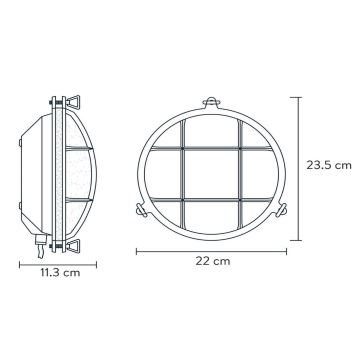 Lucide 11890/25/30 - Vanjska zidna svjetiljka DUDLEY 1xE27/40W/230V IP44 crna