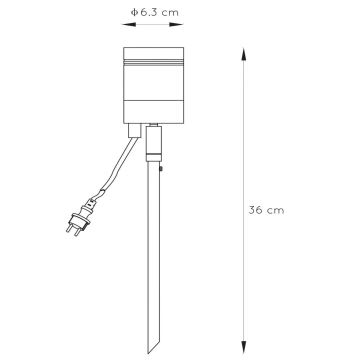 Lucide 14868/05/12 - LED Vanjska lampa ARNE-LED 1xGU10/5W/230V mat krom IP44