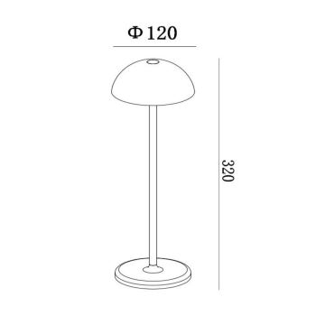 Lucide 15500/02/30 - LED Prigušiva dodirna vanjska lampa JOY LED/1,5W/4V IP54 crna