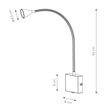 Lucide 18293/03/30 - LED Fleksibilna lampica BUDDY LED/3W/230V crna