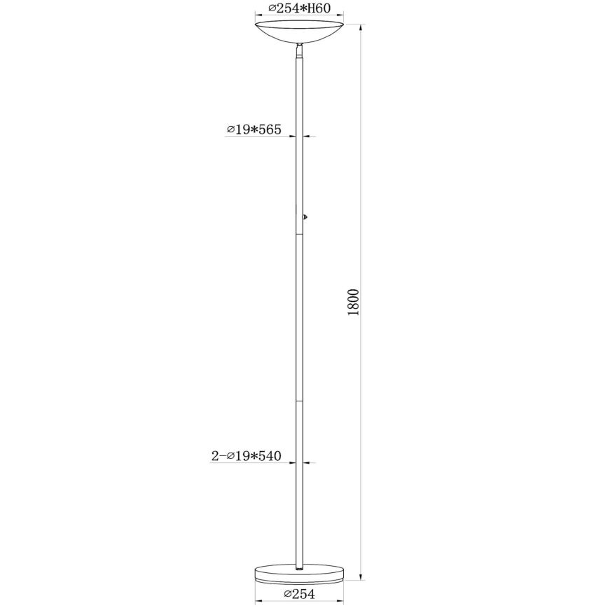 Lucide 19791/20/31 - LED Prigušiva podna lampa ZENITH LED/20W/230V bijela