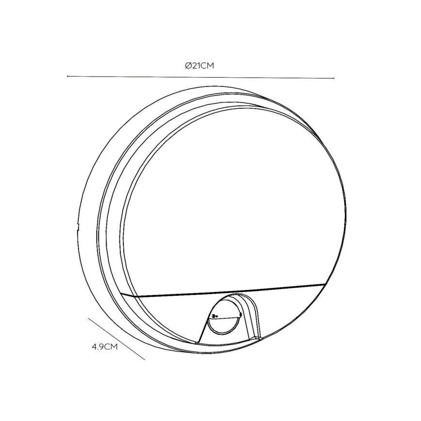 Lucide 22863/10/30 - LED Vanjska zidna svjetiljka sa senzorom HUPS LED/10W/230V IP54 crna