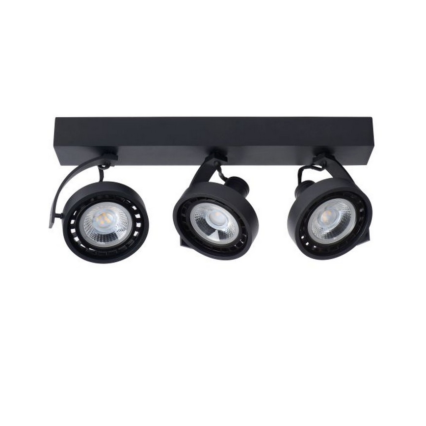 Lucide 22968/36/30 -LED Prigušiva reflektorska svjetiljka DORIAN 3xGU10/12W/230V crna