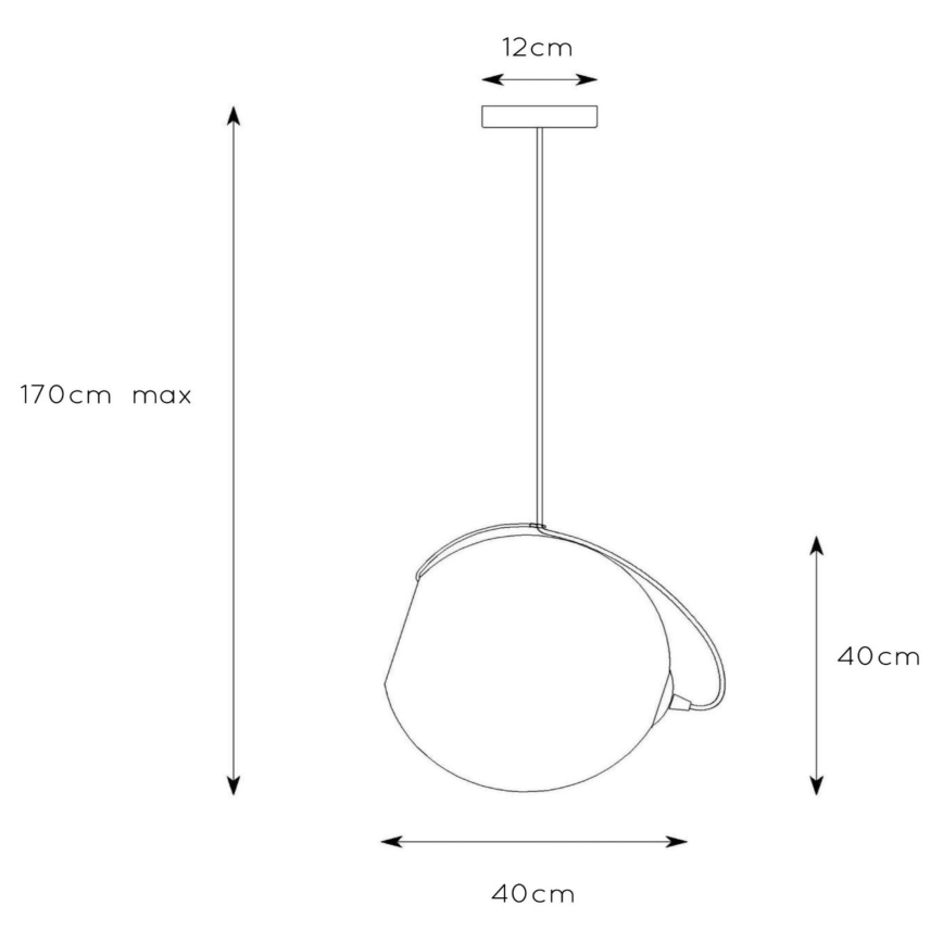 Lucide 25405/40/65 - Luster na sajli JAZZLYNN 1xE27/60W/230V pr. 40 cm