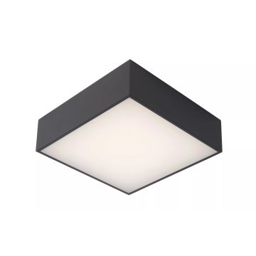 Lucide 27816/10/29 - LED Stropna svjetiljka za kupaonicu ROXANE LED/12W/230V 24x24 cm IP54 crna