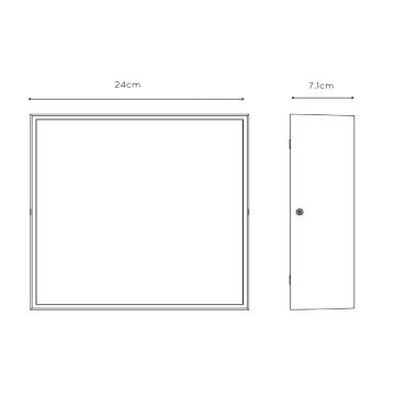 Lucide 27816/10/29 - LED Stropna svjetiljka za kupaonicu ROXANE LED/12W/230V 24x24 cm IP54 crna