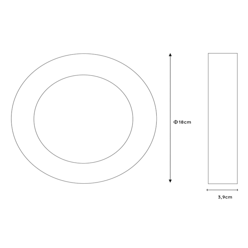 Lucide 28116/18/30 - LED Prigušiva stropna svjetiljka za kupaonicu BRICE LED/12W/230V pr. 18 cm IP44 crna