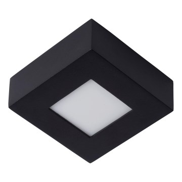 Lucide 28117/11/30 - LED Prigušiva stropna svjetiljka za kupaonicu BRICE LED/8W/230V 10,8x10,8 cm IP44 crna