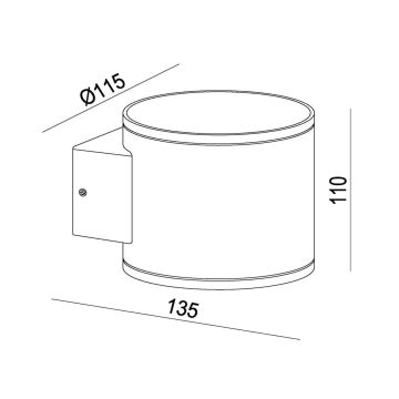 Lucide 28803/01/30 - Vanjska zidna svjetiljka OXFORD 1xG9/5W/230V IP54 crna