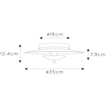 Lucide 30161/09/30 - LED Prigušiva stropna svjetiljka VULCAN LED/9W/230V crna