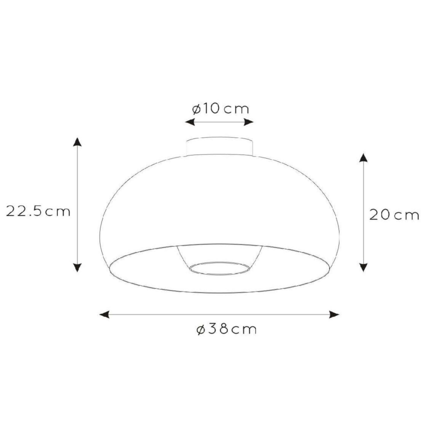 Lucide 30186/38/30 - Stropna svjetiljka SHARAN 1xE27/60W/230V pr. 38 cm crna