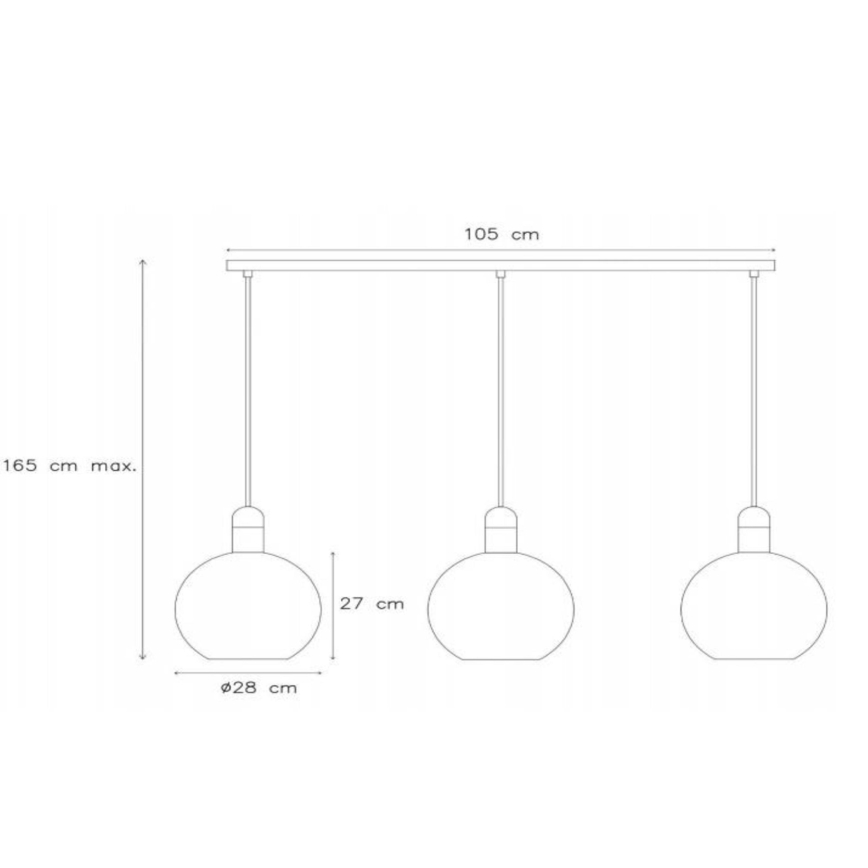 Lucide 34438/03/61 - Luster na sajli JULIUS 3xE27/40W/230V