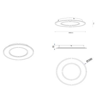 Lucide 44110/24/31 - LED Prigušiva stropna svjetiljka AXELLE LED/24W/230V bijela