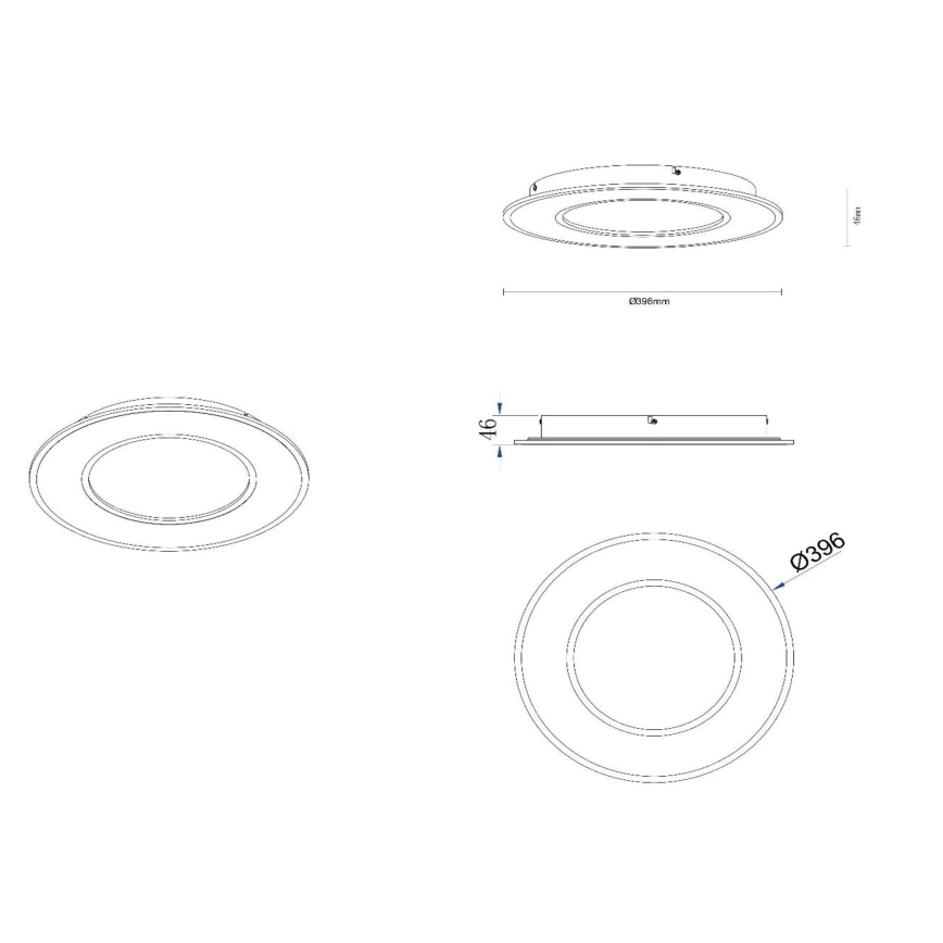 Lucide 44110/24/31 - LED Prigušiva stropna svjetiljka AXELLE LED/24W/230V bijela