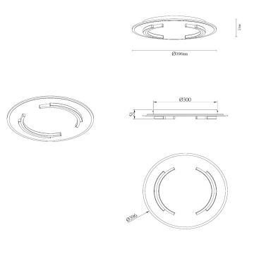 Lucide 44113/30/02 - LED Stropna svjetiljka ANDREAS LED/30W/230V zlatna