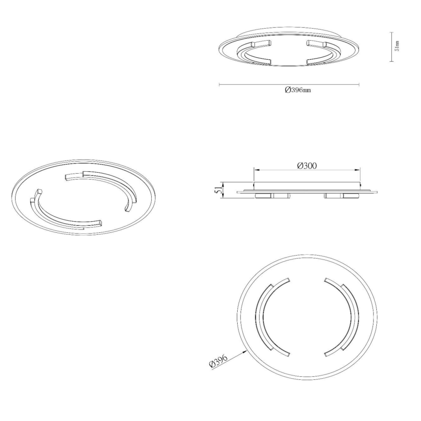 Lucide 44113/30/02 - LED Stropna svjetiljka ANDREAS LED/30W/230V zlatna